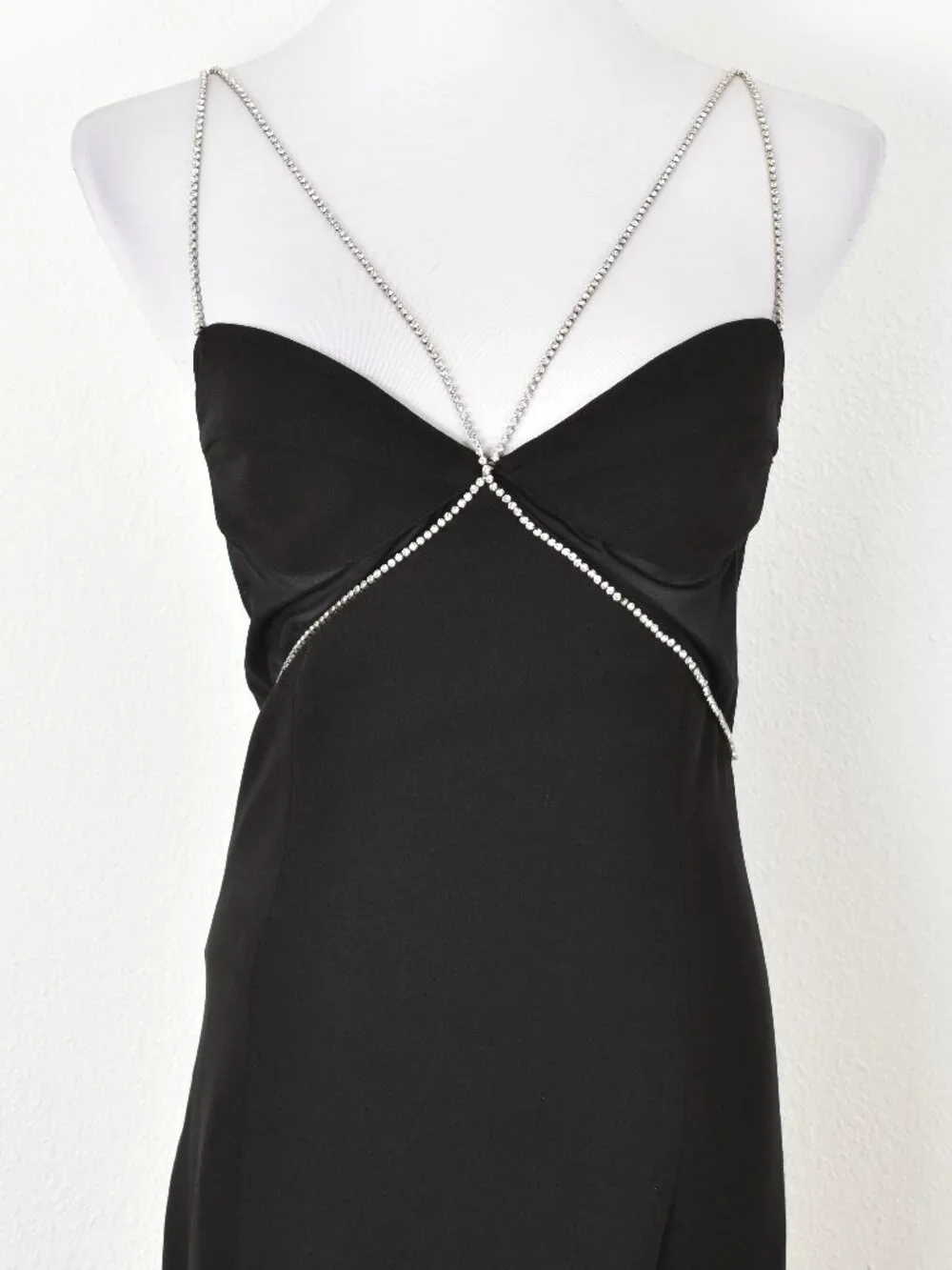 Heiress Beverly Hills Diamante Cutout Crepe Midi Dress - Picture 2 of 12